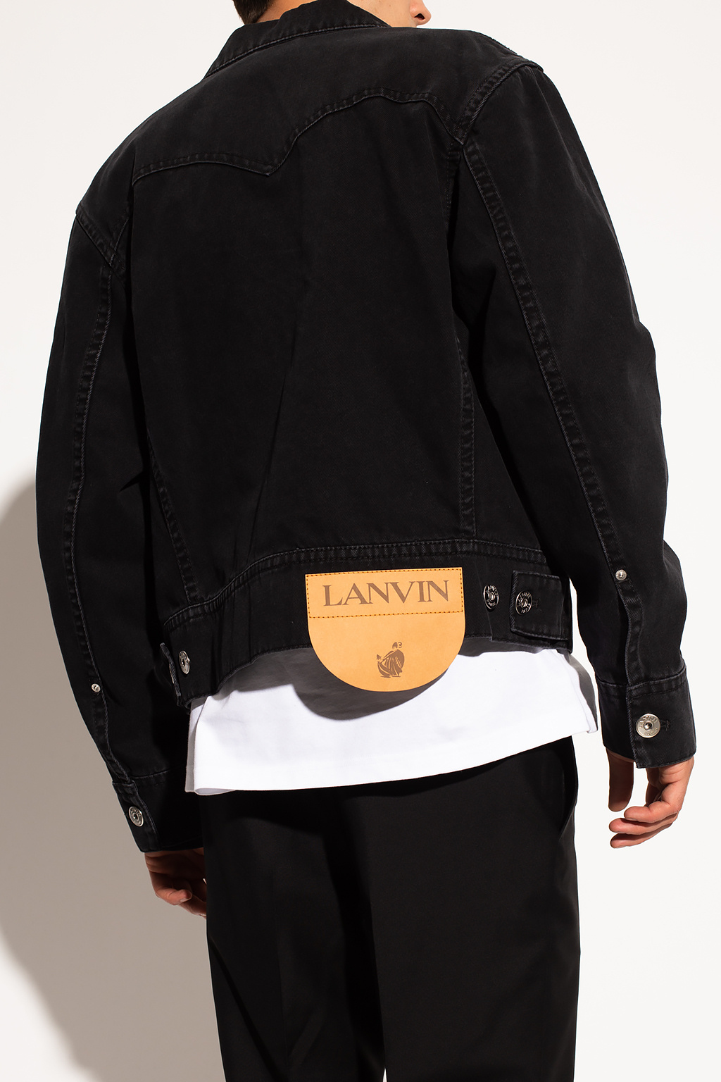 Denim jacket with logo Lanvin - SchaferandweinerShops TW